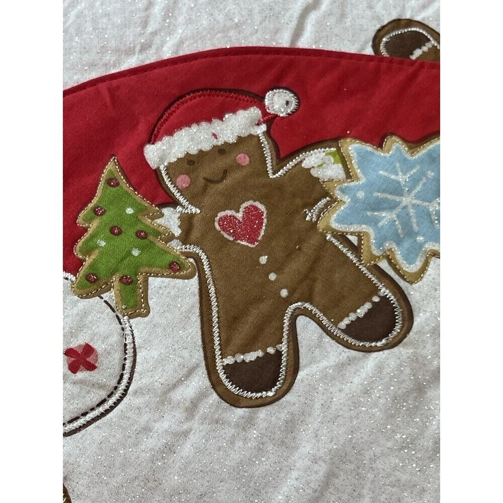 Set of 4 St Nicholas Square Christmas GINGERBREAD Oval Placemats 18 x 12 Cotton